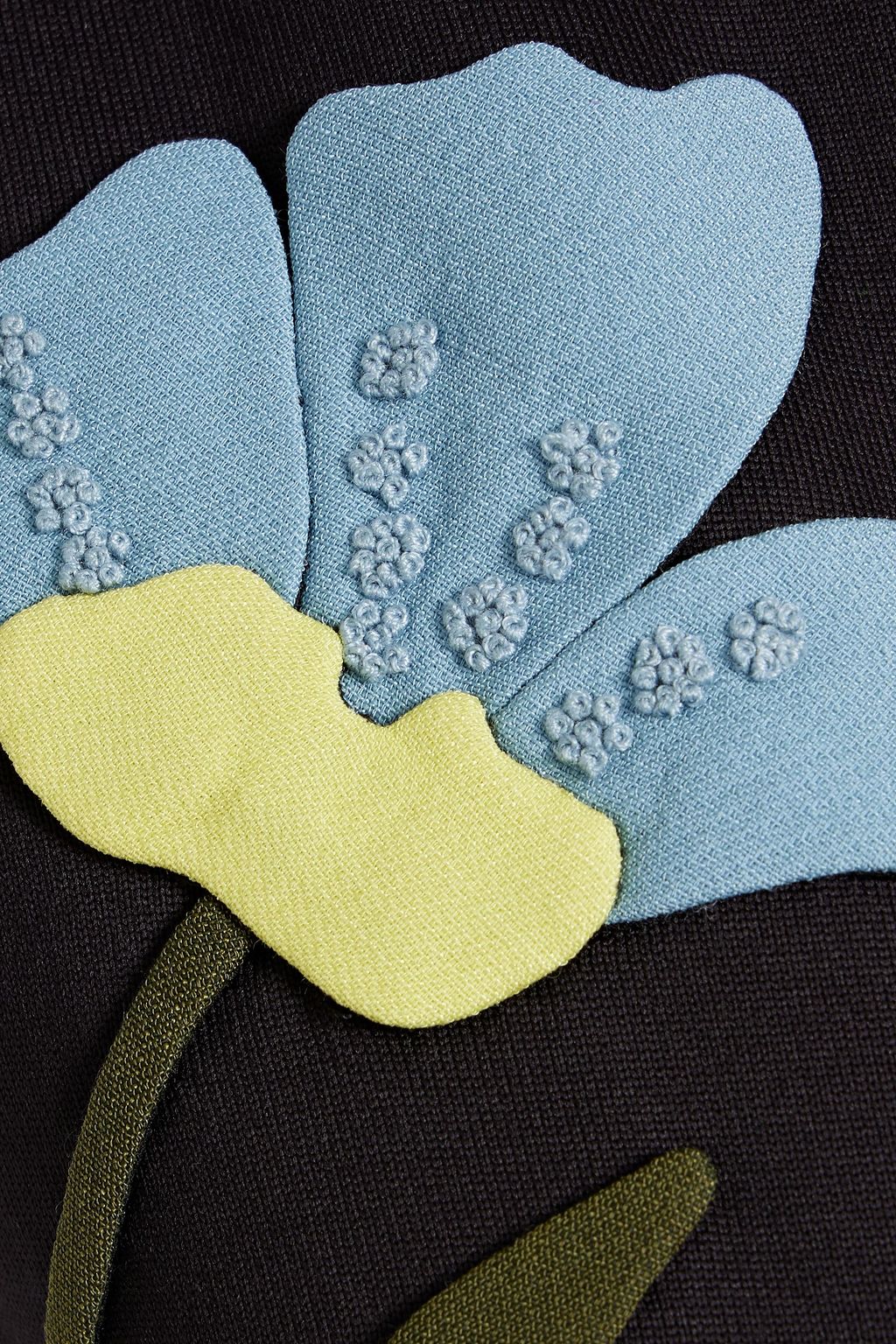 VALENTINO GARAVANI Floral-appliquéd jersey shorts