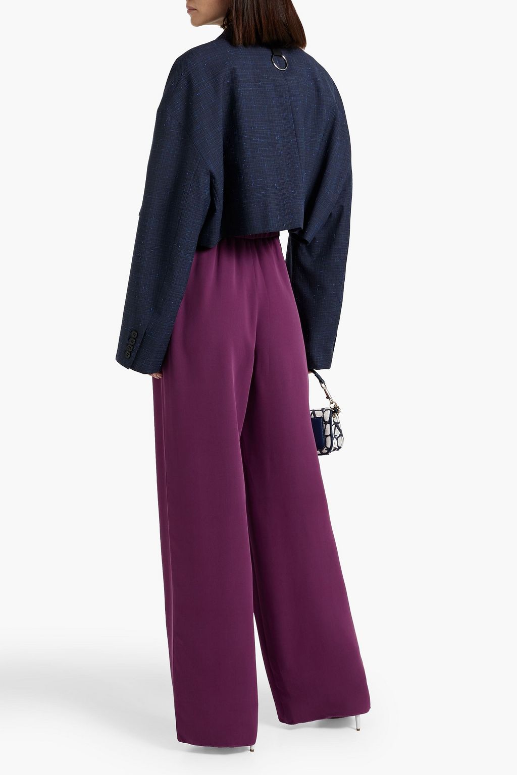VALENTINO GARAVANI Silk-crepe wide-leg pants