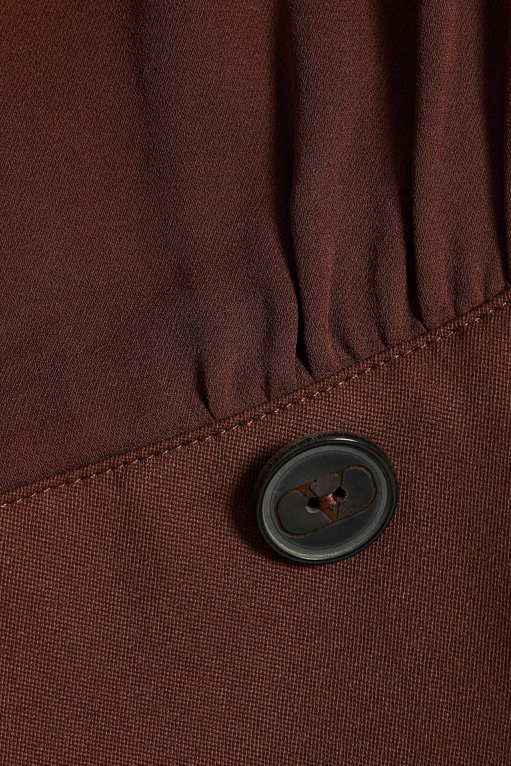 VALENTINO GARAVANI Double-breasted silk-twill and wool-blend blazer