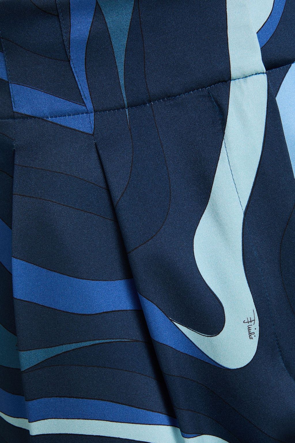 PUCCI Printed silk-blend satin wide-leg pants