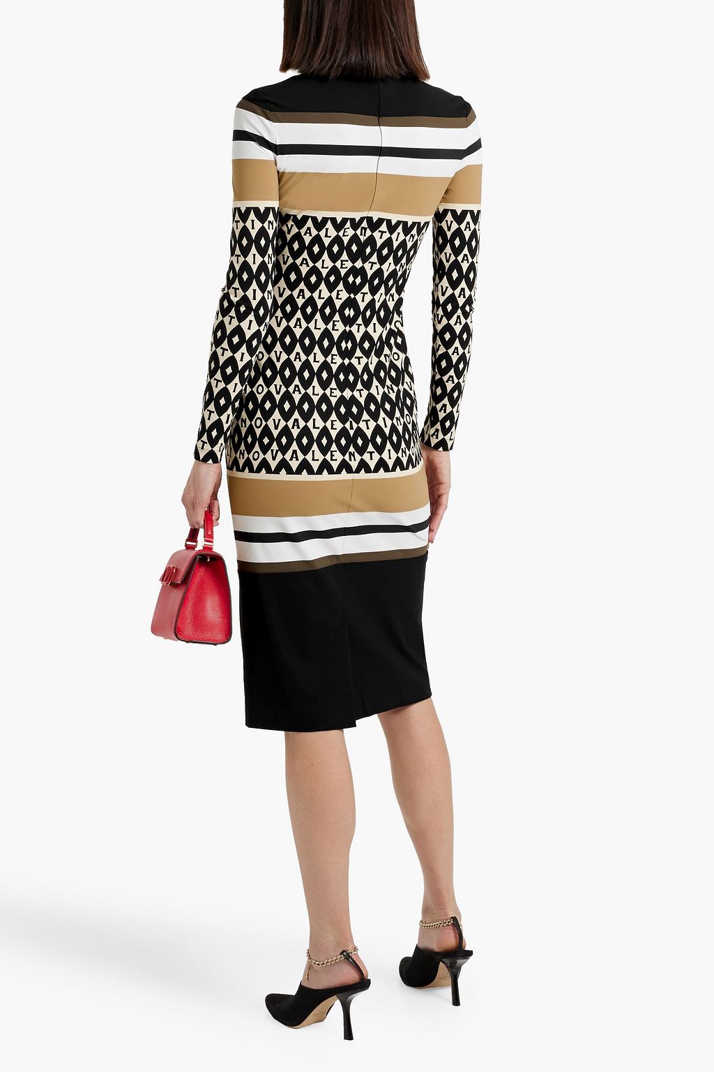 VALENTINO GARAVANI Printed stretch-jersey dress