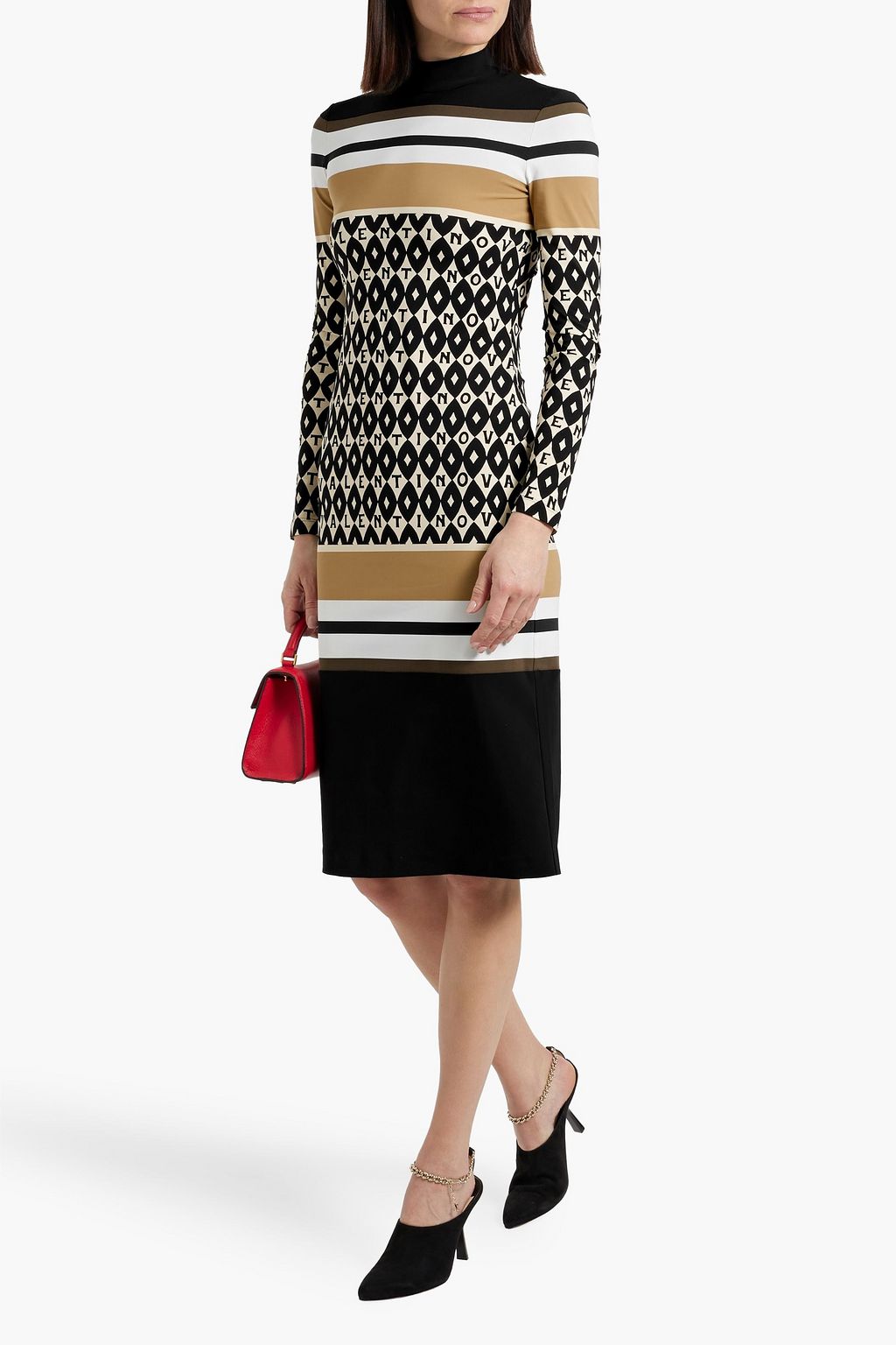 VALENTINO GARAVANI Printed stretch-jersey dress