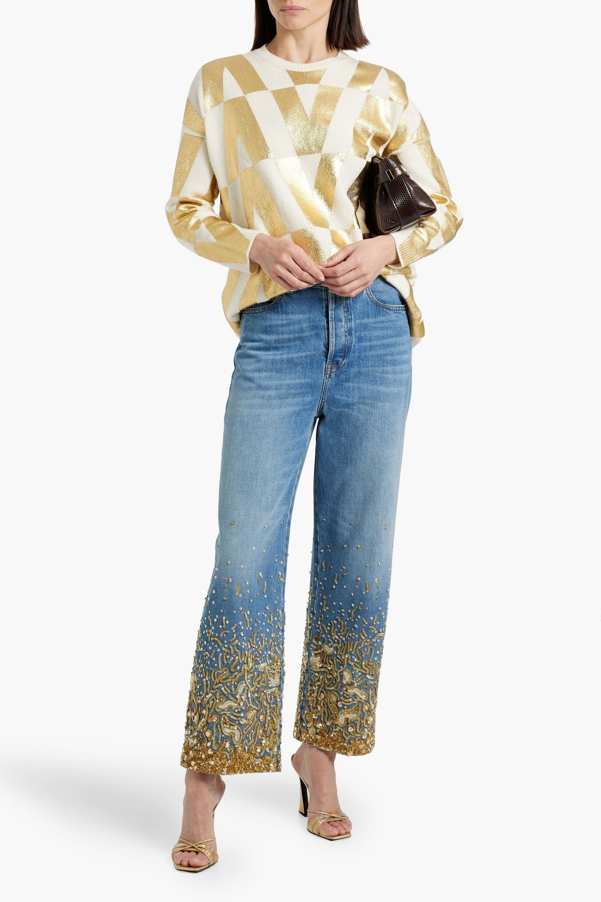 Valentino Garavani Metallic coated wool sweater