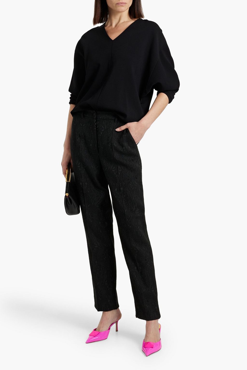 DOLCE&GABBANA Jacquard straight-leg pants