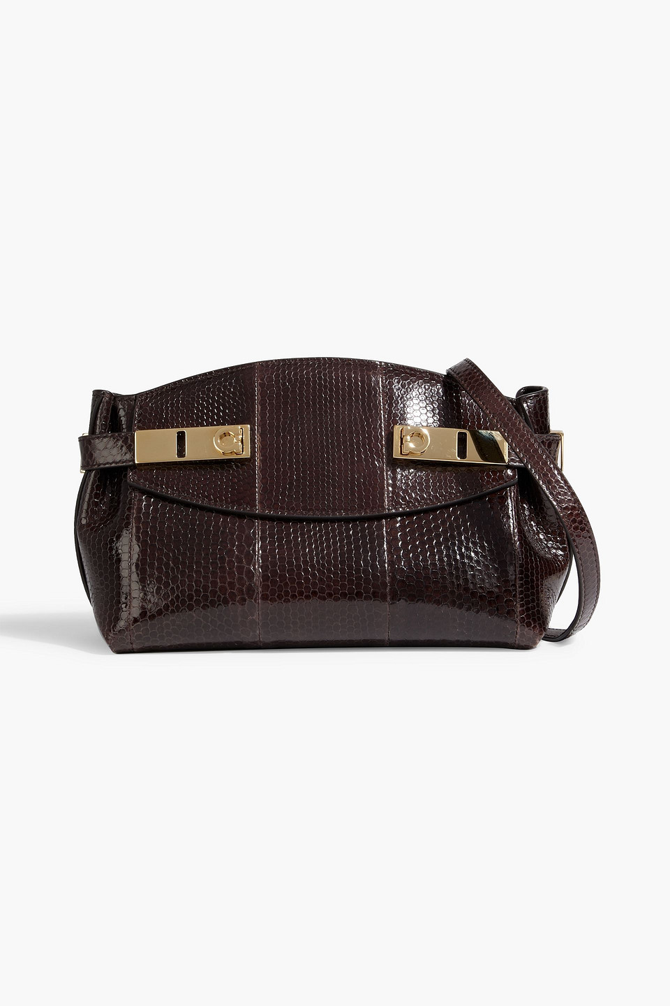 Ferragamo Hug Lizard-effect Leather Shoulder Bag
