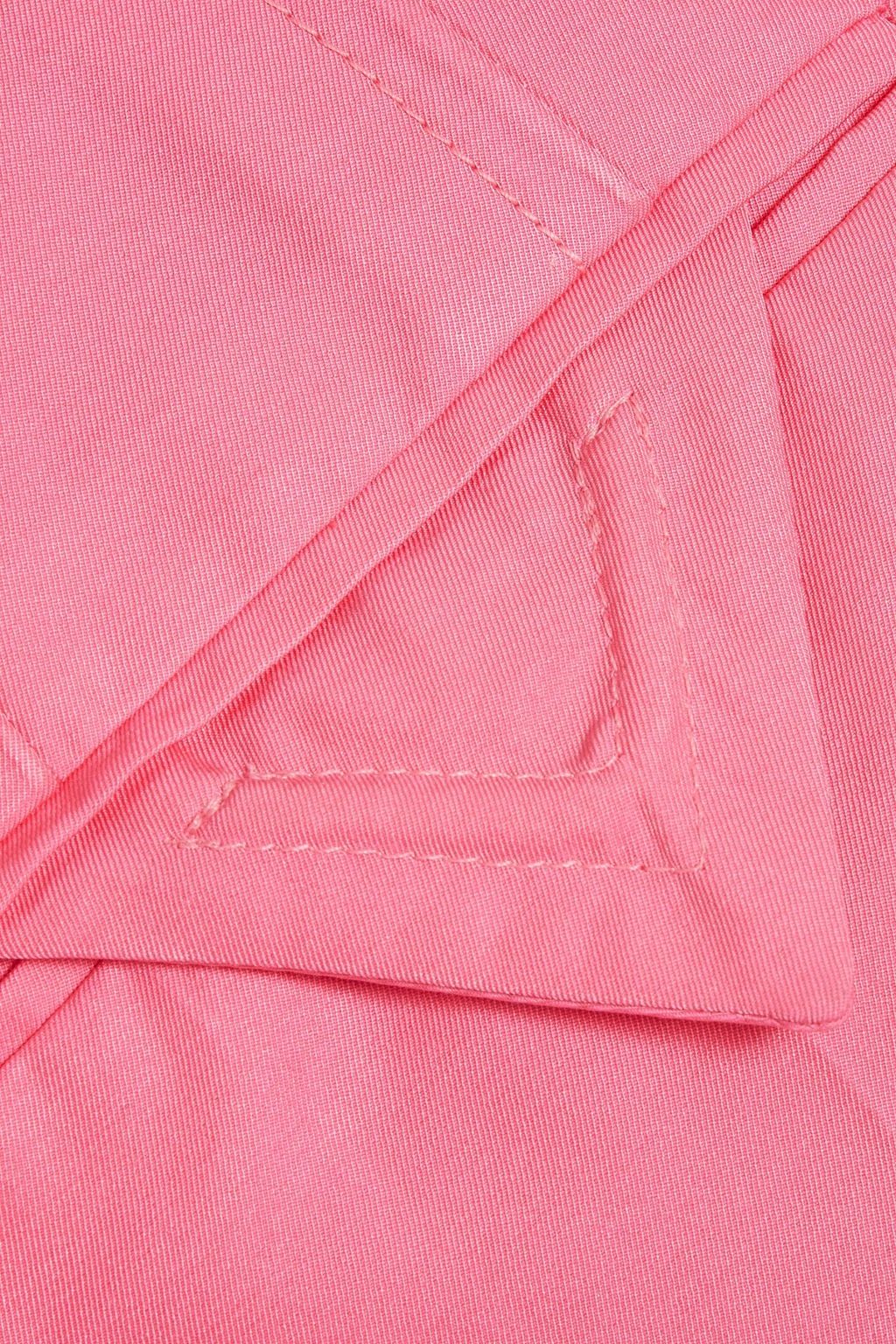 VALENTINO GARAVANI Pleated cotton-blend twill shorts