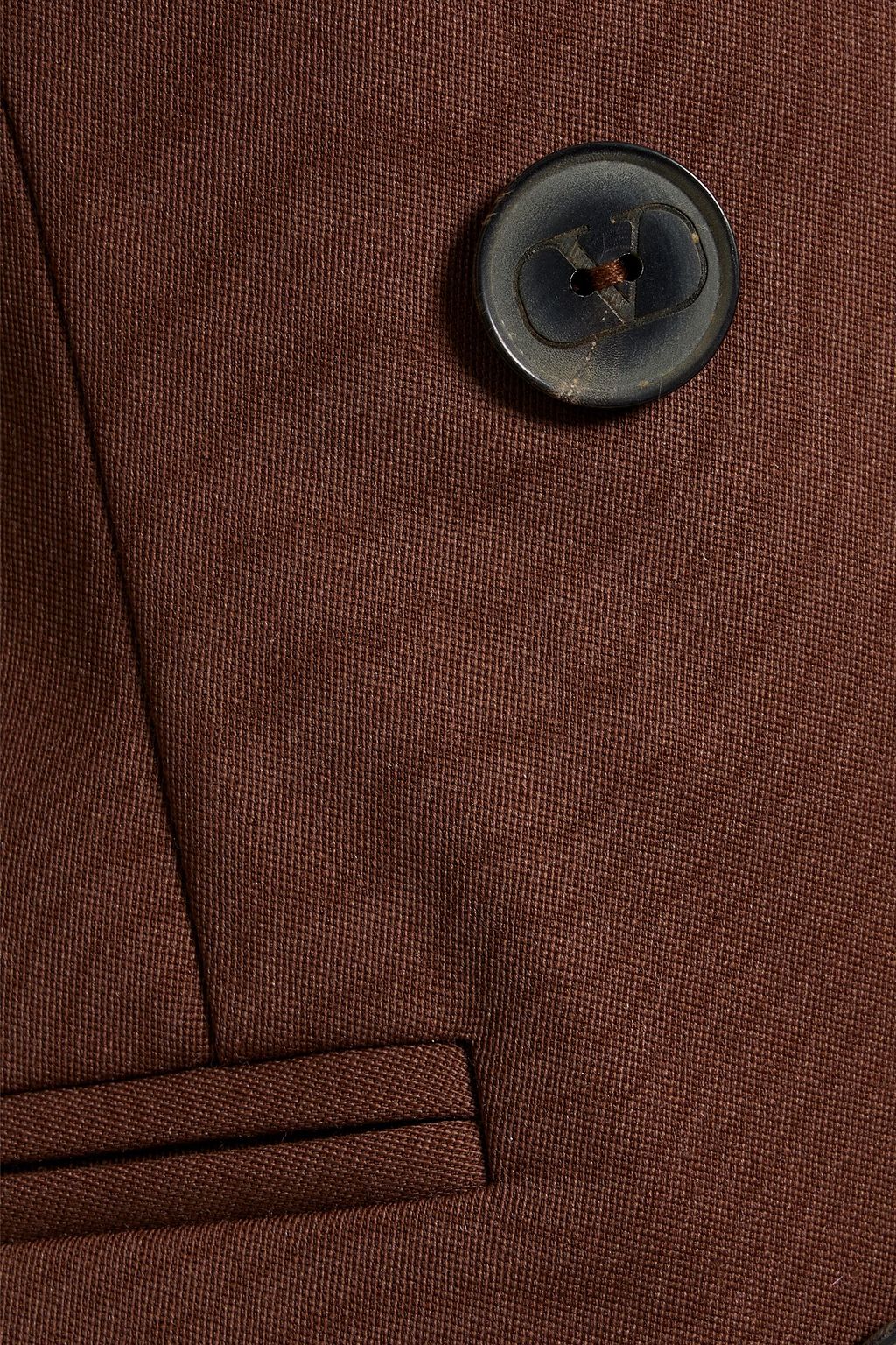 VALENTINO GARAVANI Double-breasted wool-blend crepe blazer