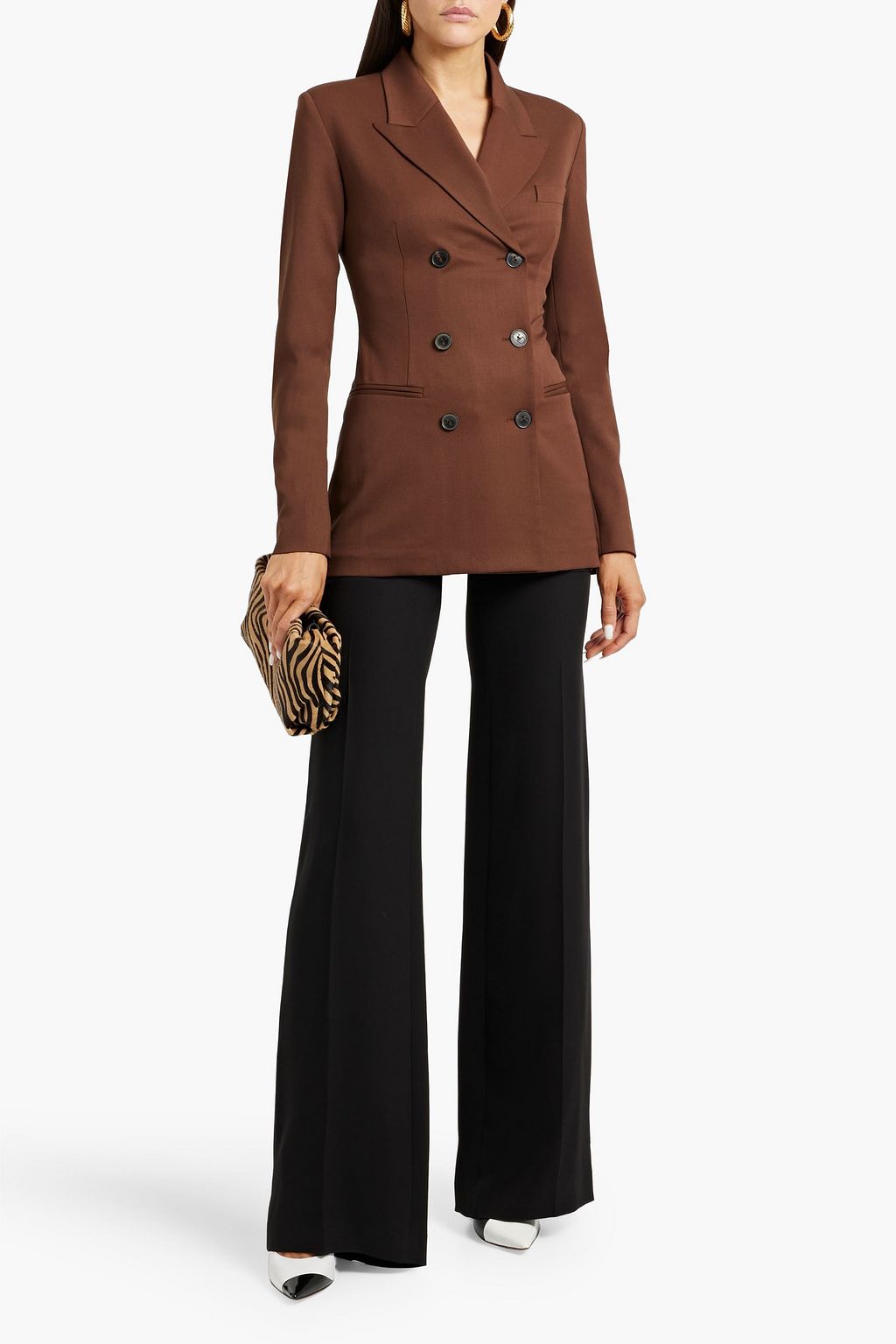 VALENTINO GARAVANI Double-breasted wool-blend crepe blazer