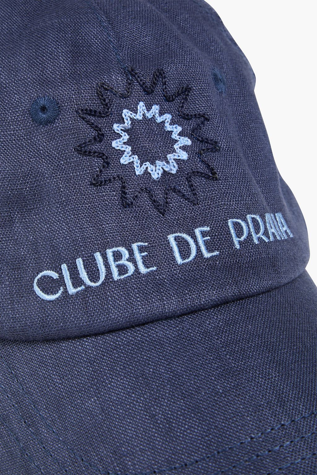 FRESCOBOL CARIOCA Fernando embroidered linen baseball cap