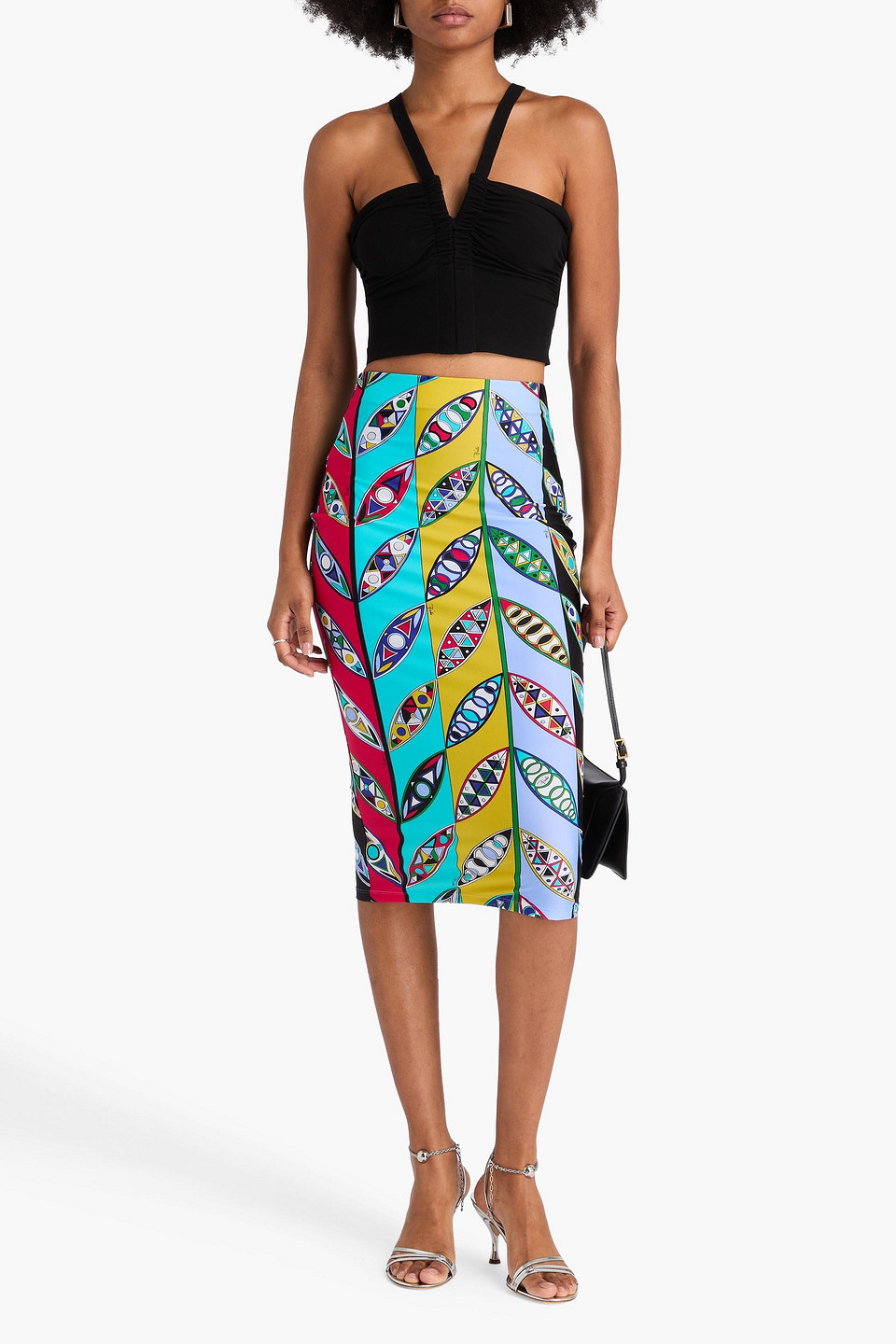  Pucci - Printed Stretch-jersey Midi Skirt - Purple - Xs 