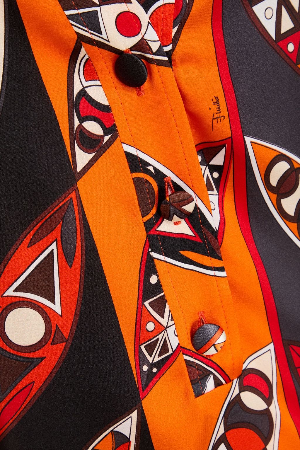 PUCCI Printed stretch-silk satin mini dress