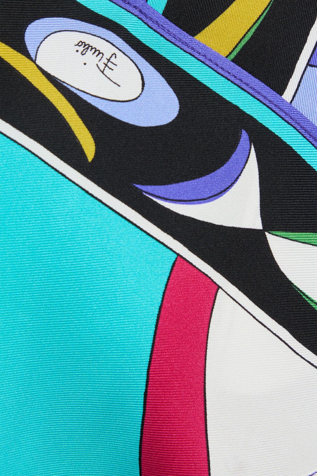 PUCCI Cropped Neckholder-Oberteil aus Seiden-Twill mit Print