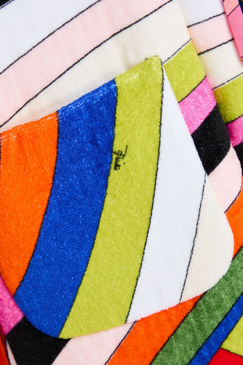 PUCCI Tie-front printed cotton-terry jacket