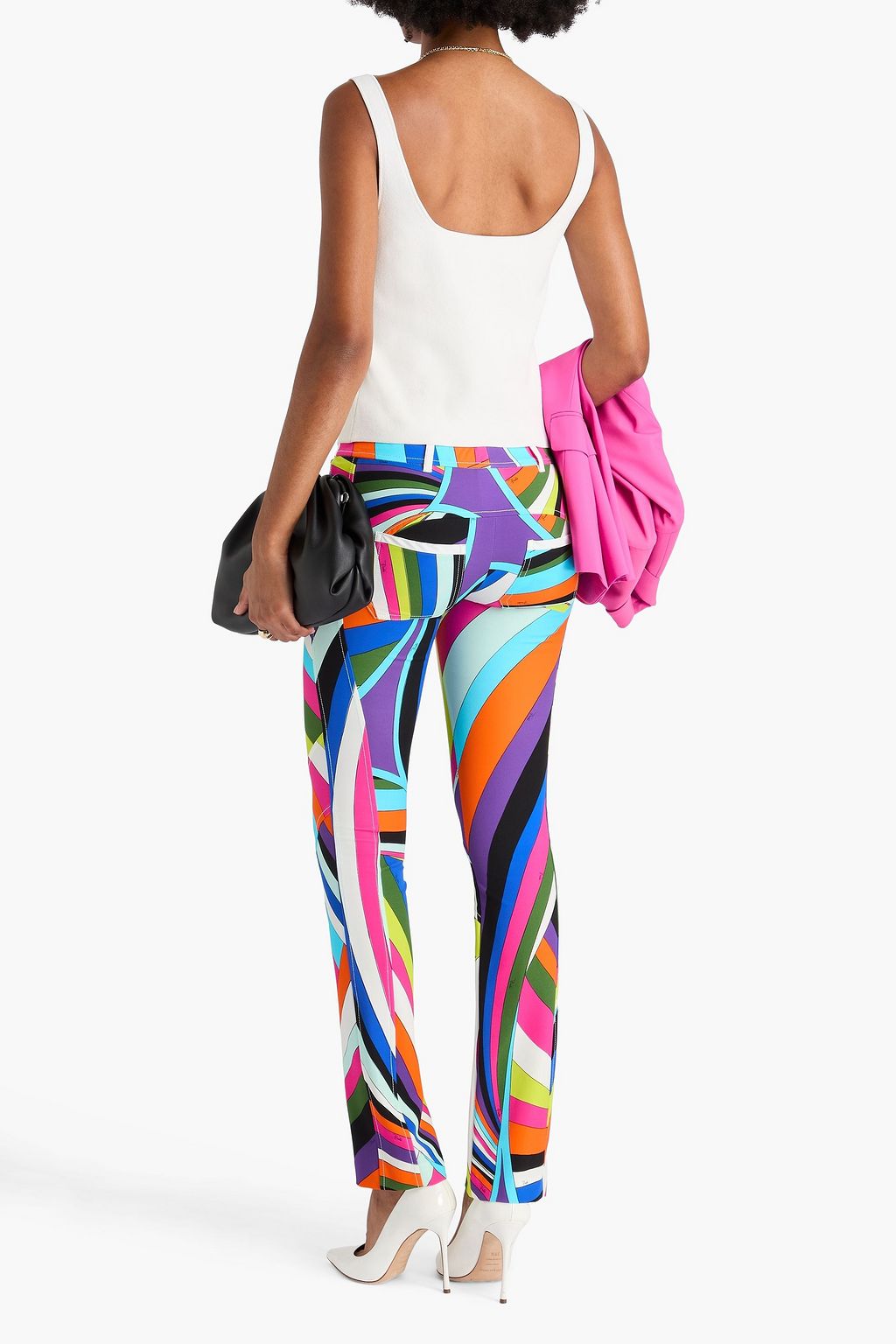 PUCCI Eng geschnittene Hose aus Stretch-Crêpe mit Print
