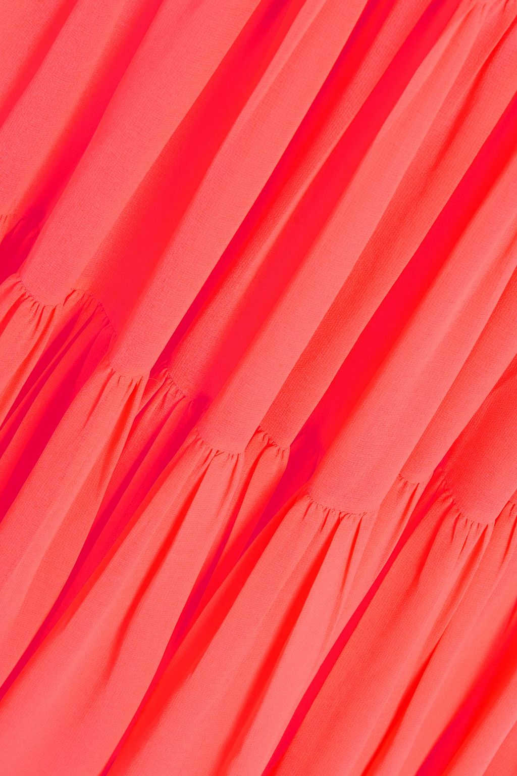 VALENTINO GARAVANI Tiered chiffon maxi skirt