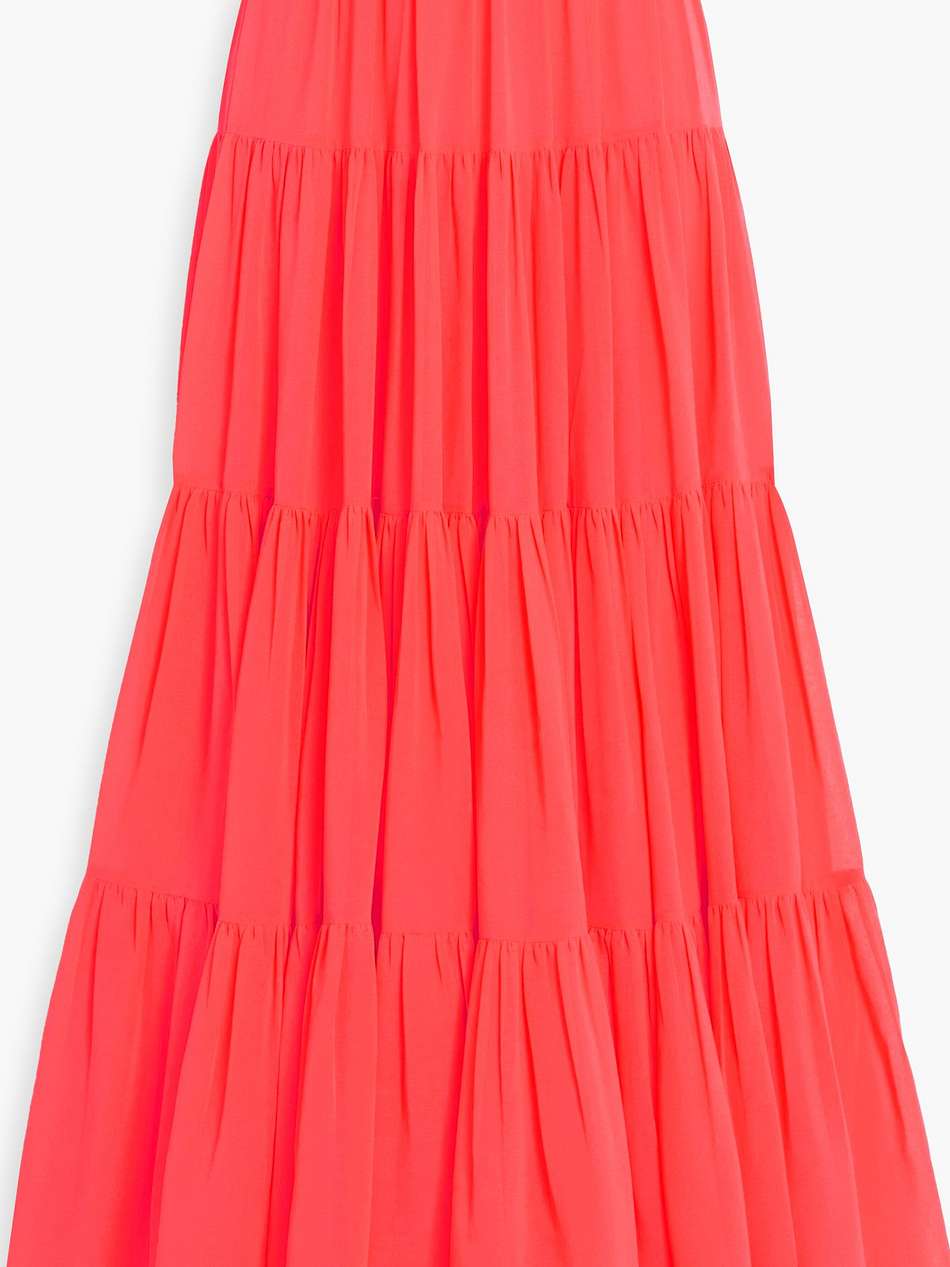 tiered chiffon maxi skirt