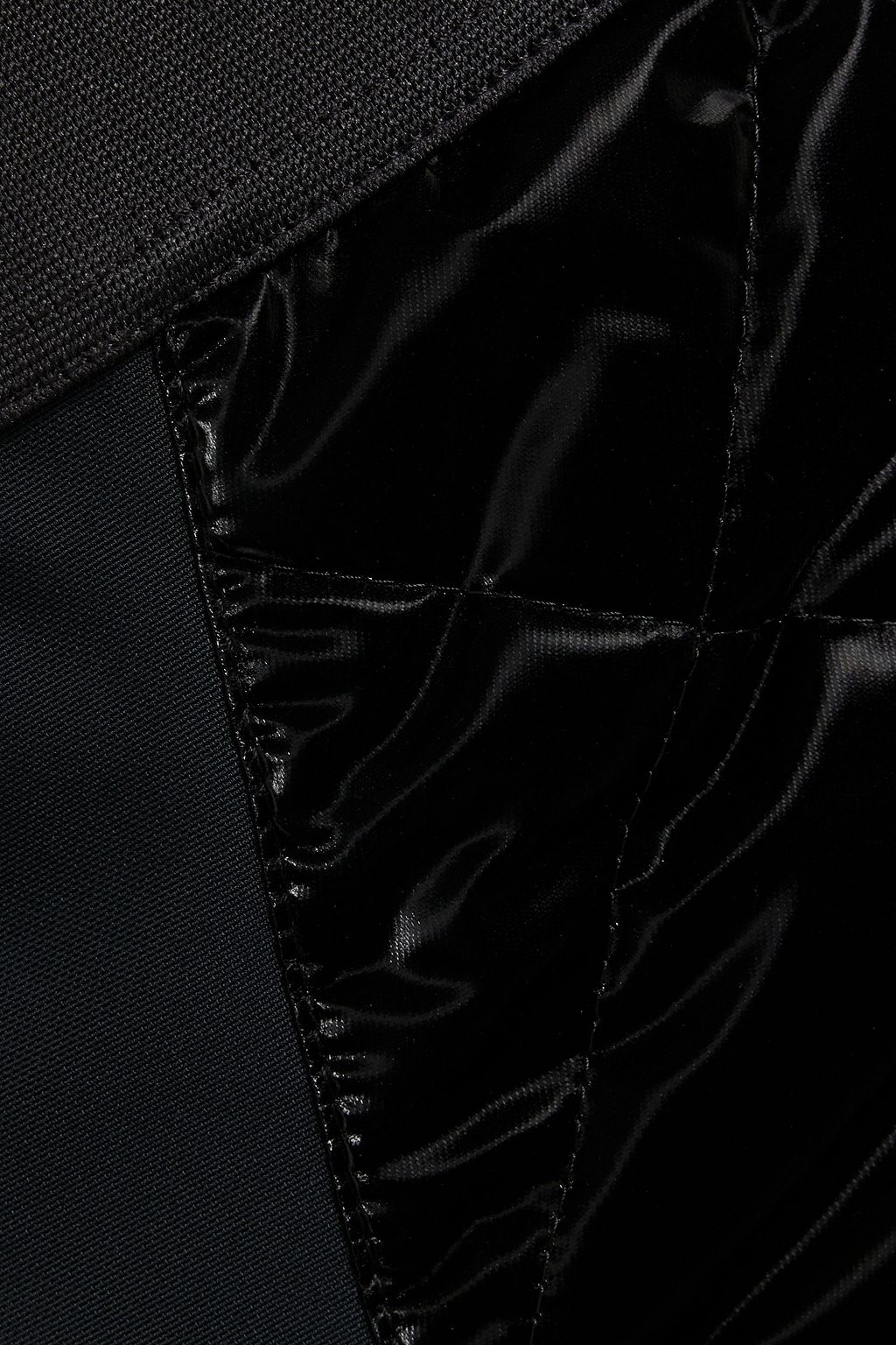 DOLCE&GABBANA Quilted satin-paneled crepe pencil skirt