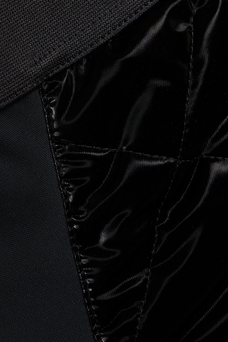 Dolce & Gabbana Quilted Satin-paneled Crepe Pencil Skirt