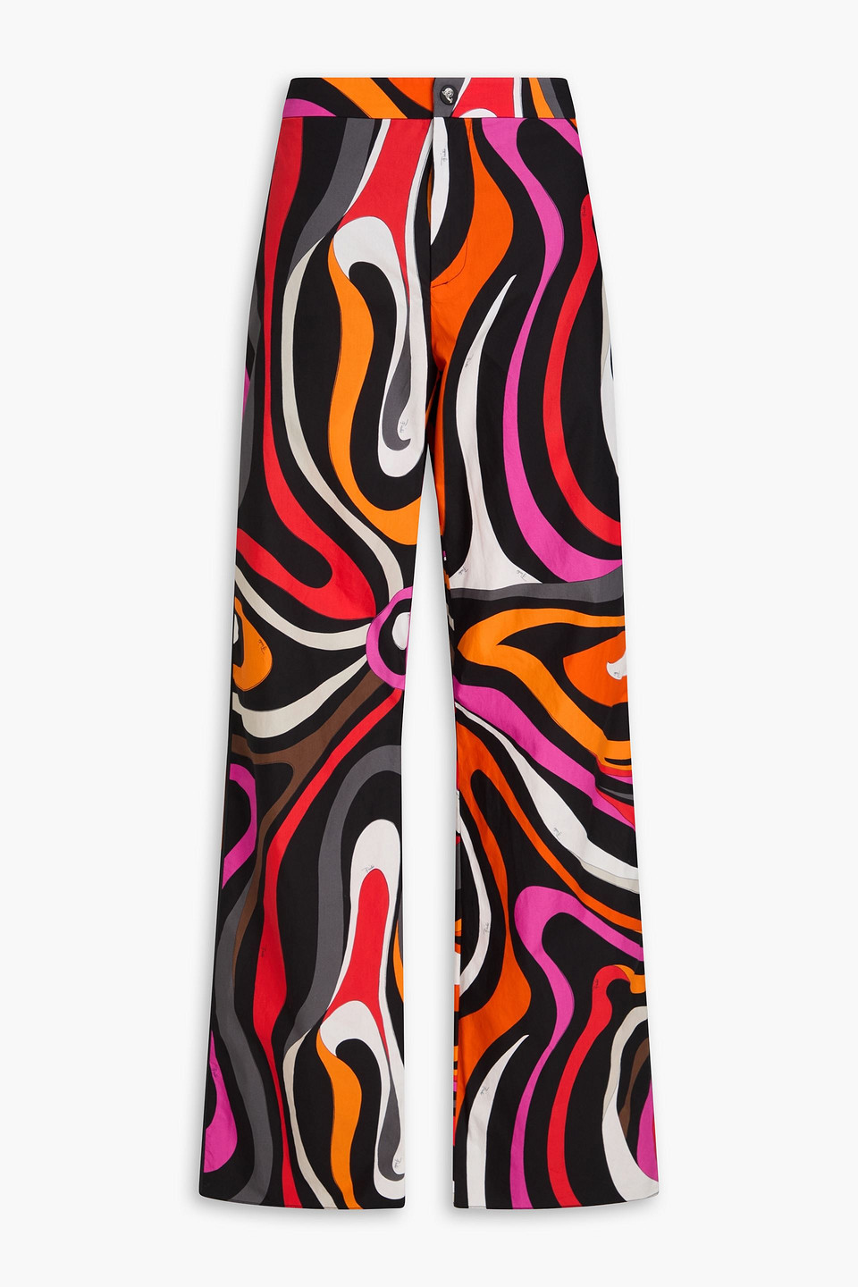Pucci Printed Cotton-poplin Straight-leg Pants