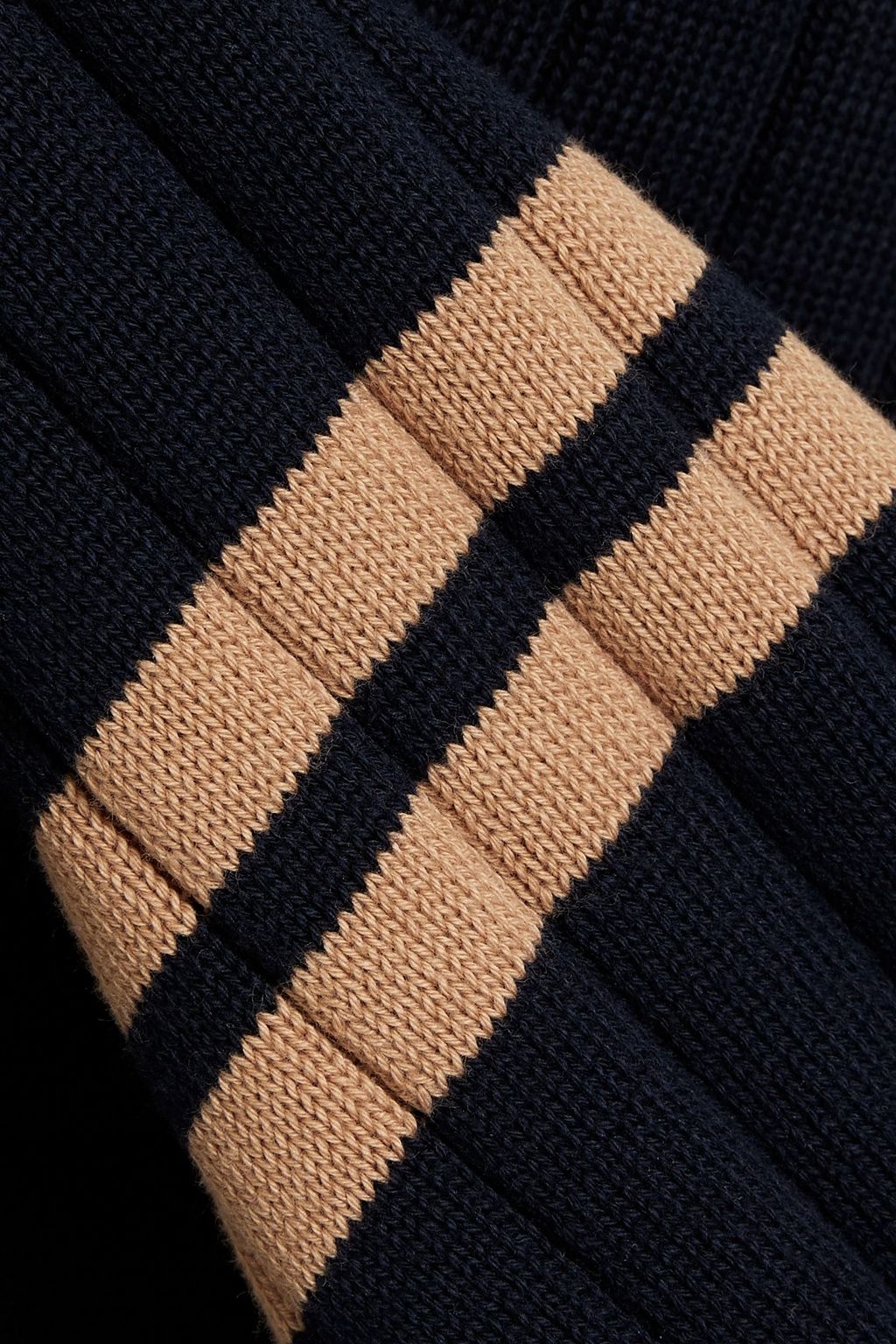 COTTON BY AUTUMN CASHMERE Striped ribbed cotton sweater