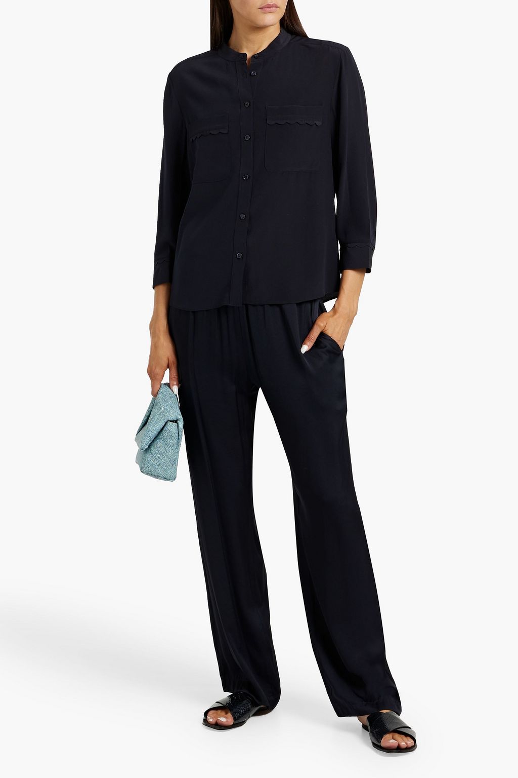 FRAME Silk crepe de chine shirt