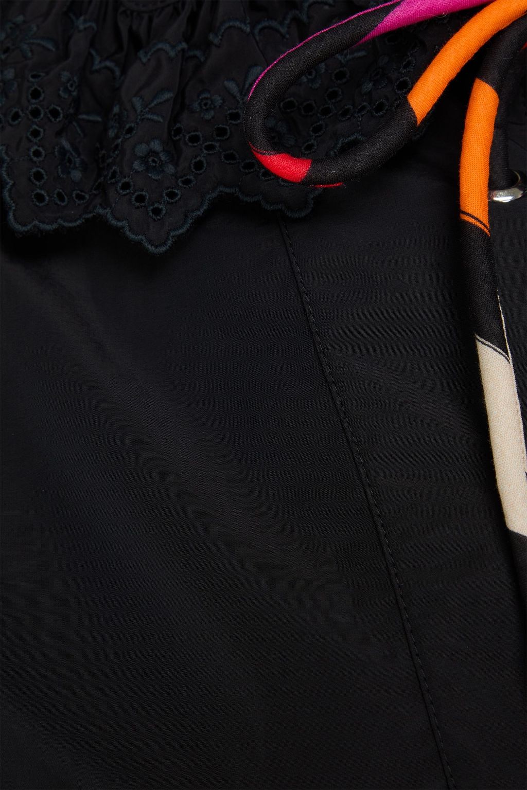 PUCCI Bluse aus Taft mit Lochstickerei-Besatz