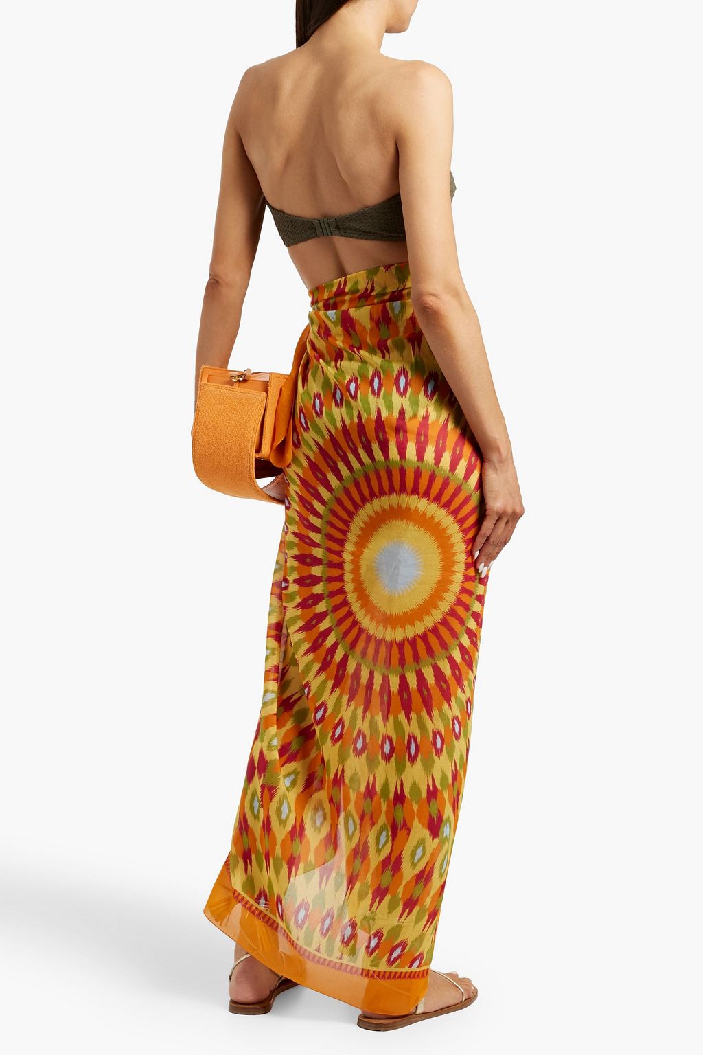 VALENTINO GARAVANI Printed cotton and silk-blend pareo
