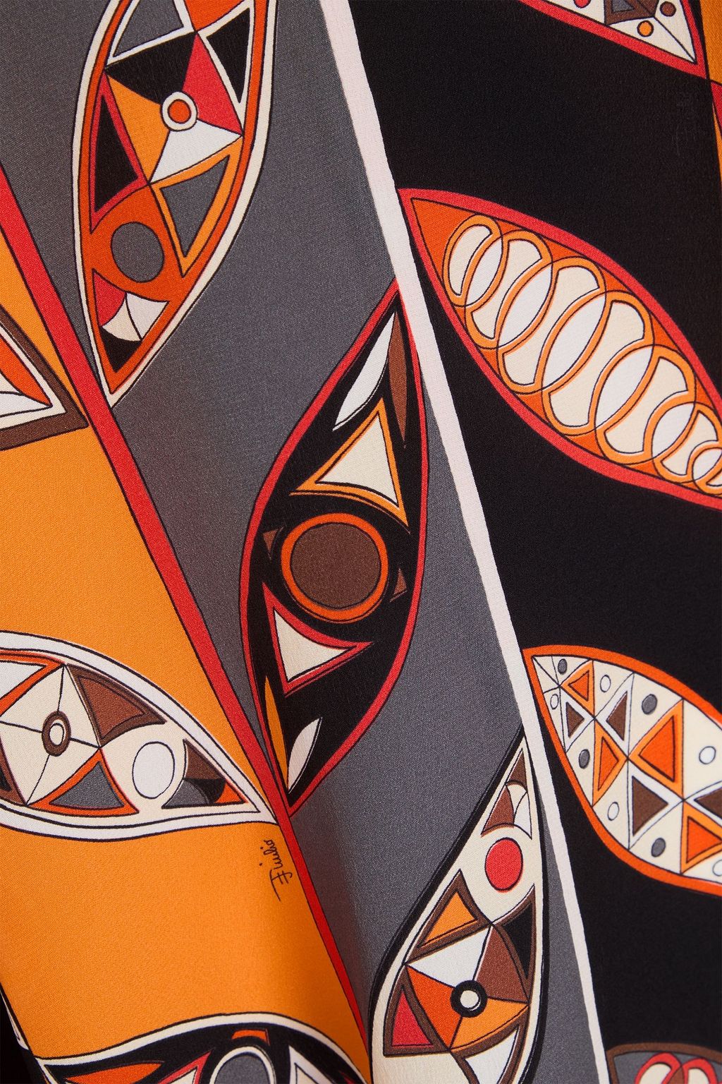 PUCCI Printed silk crepe de chine blouse