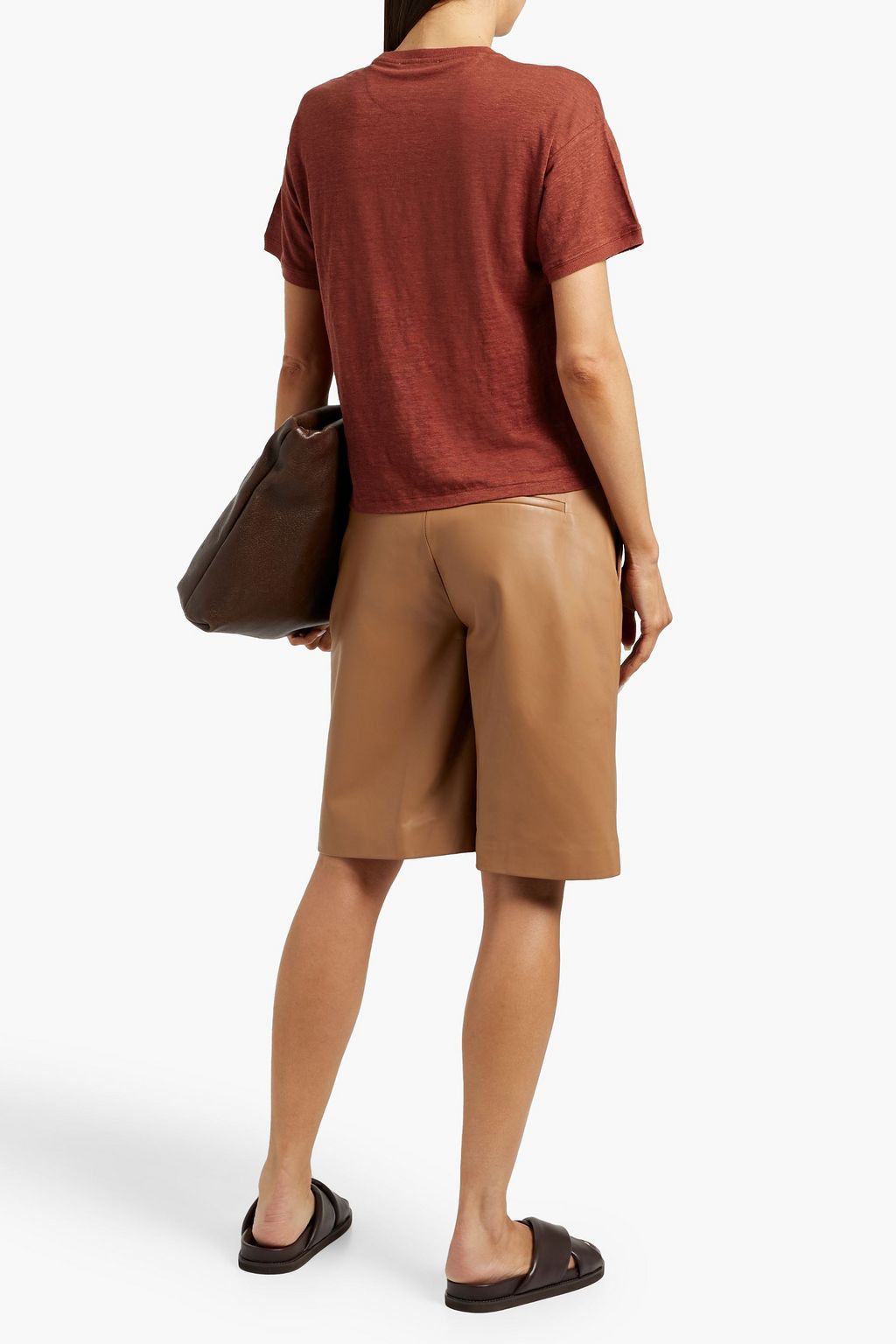 FRAME Linen-jersey T-shirt