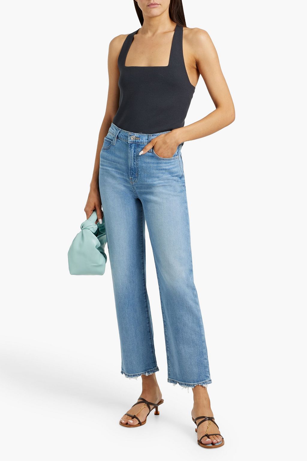 FRAME Le Jane cropped high-rise straight-leg jeans