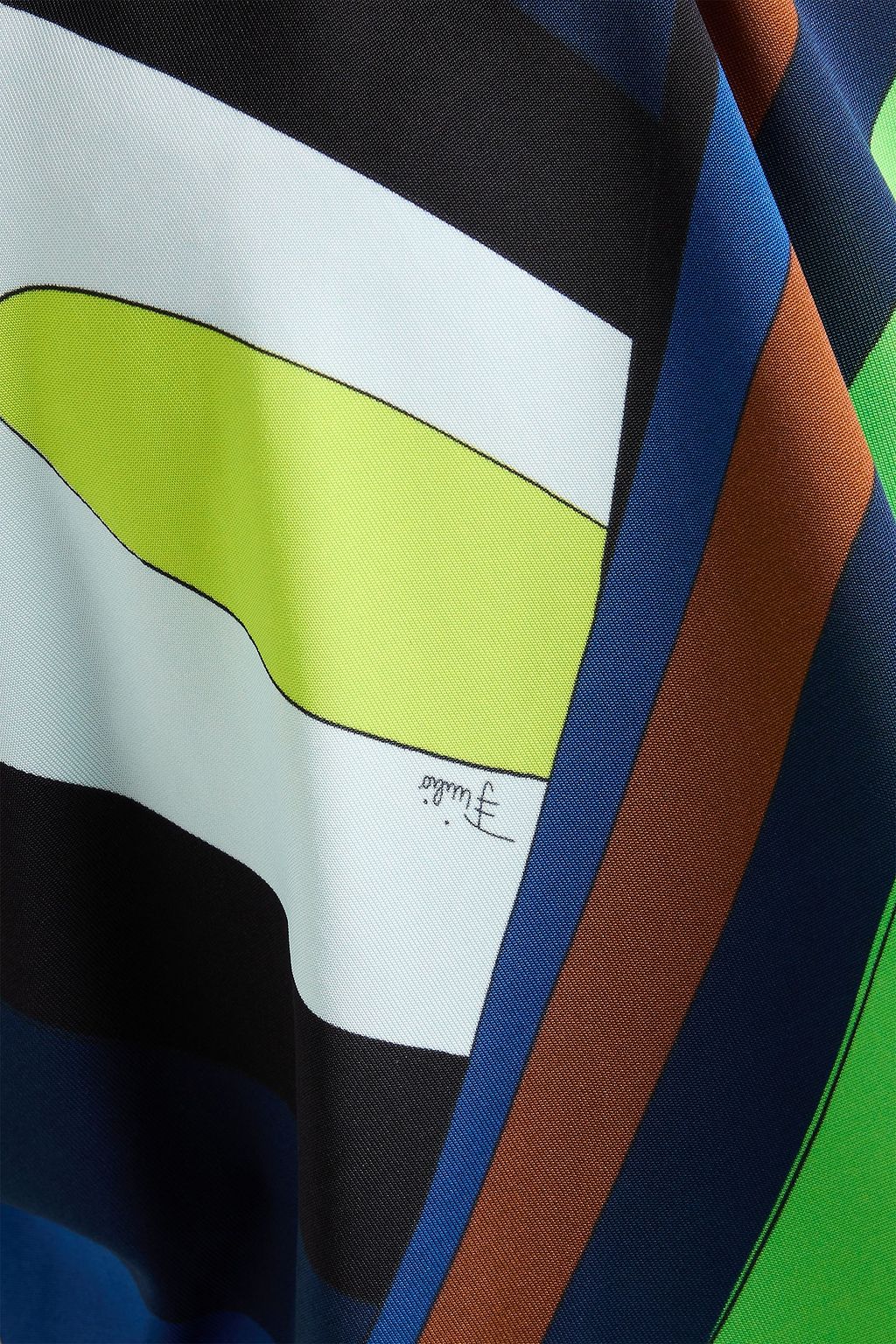 PUCCI Draped printed stretch-jersey halterneck top