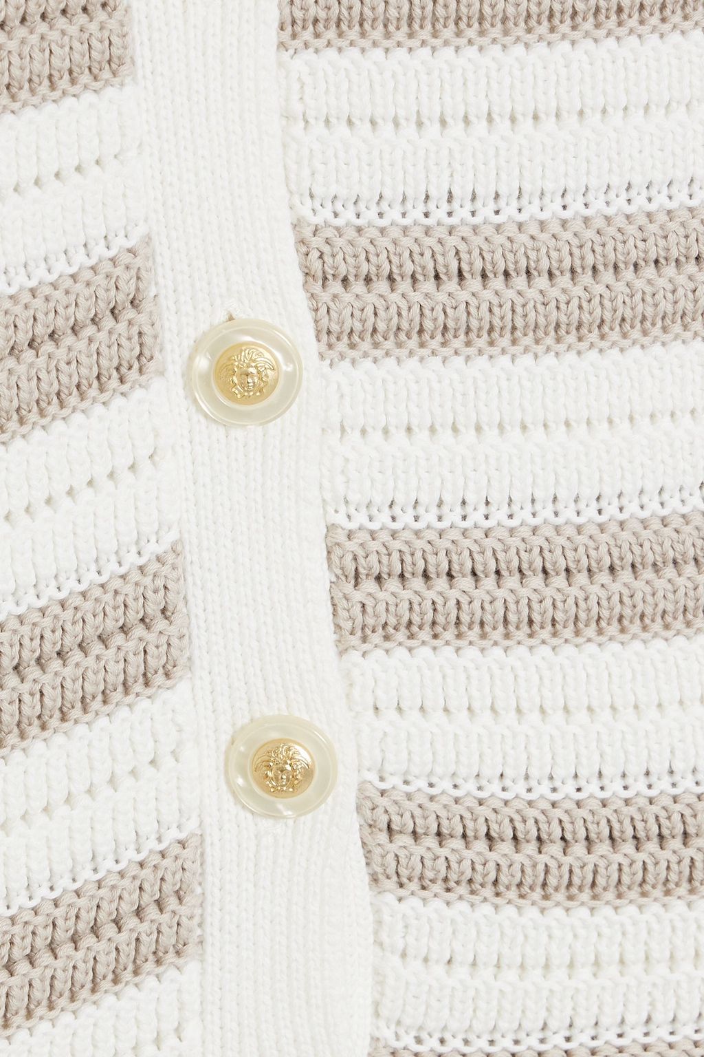 COTTON BY AUTUMN CASHMERE Striped cotton cardigan