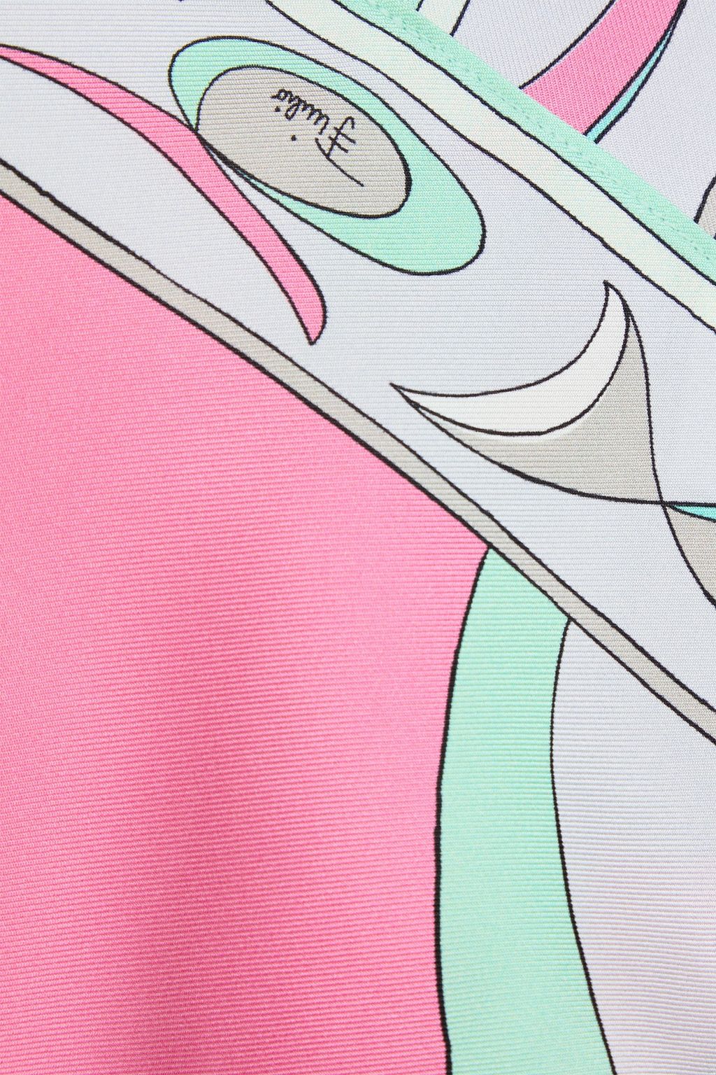 PUCCI Cropped Neckholder-Oberteil aus Seiden-Twill mit Print