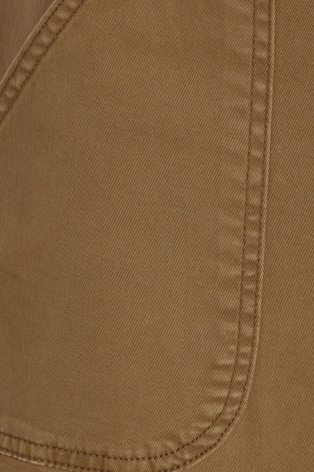FRAME Stretch-cotton twill wide-leg pants
