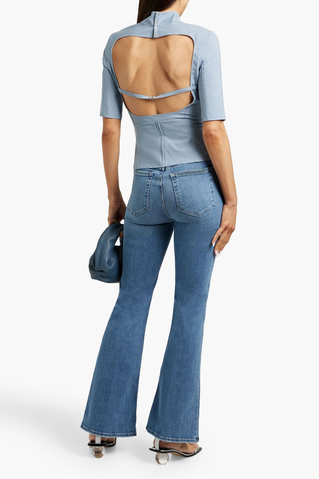 FRAME Le Easy Flare high-rise flared jeans