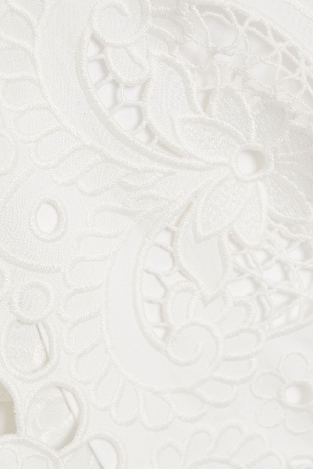 VALENTINO GARAVANI Broderie anglaise cotton midi shirt dress