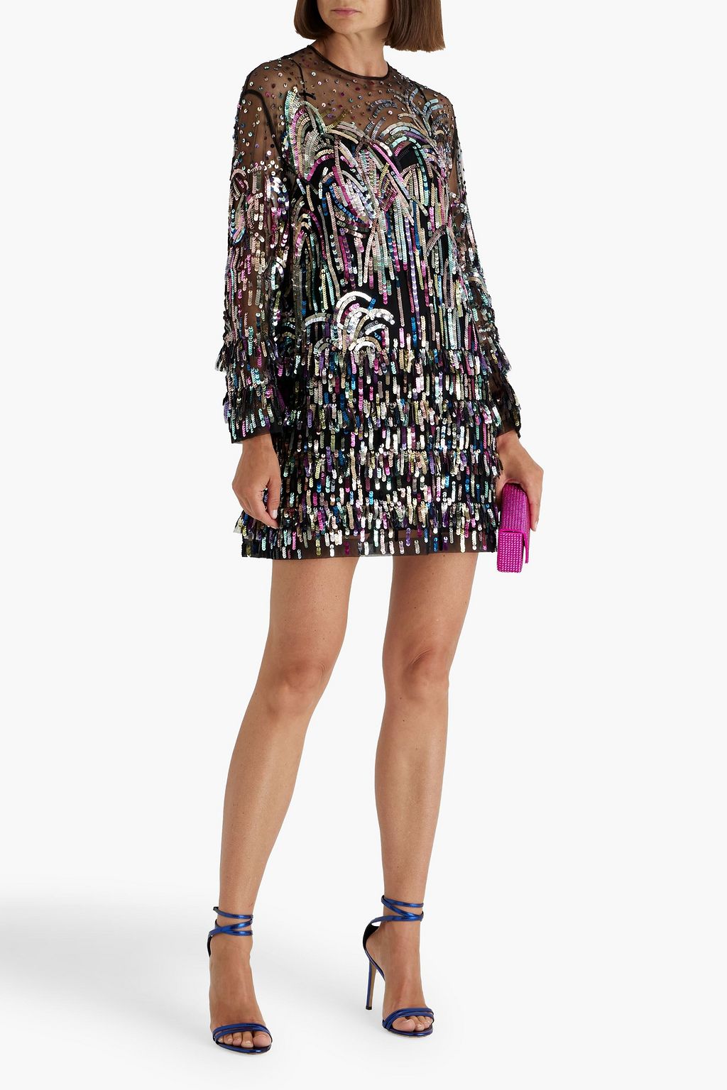 VALENTINO GARAVANI Sequined tulle mini dress