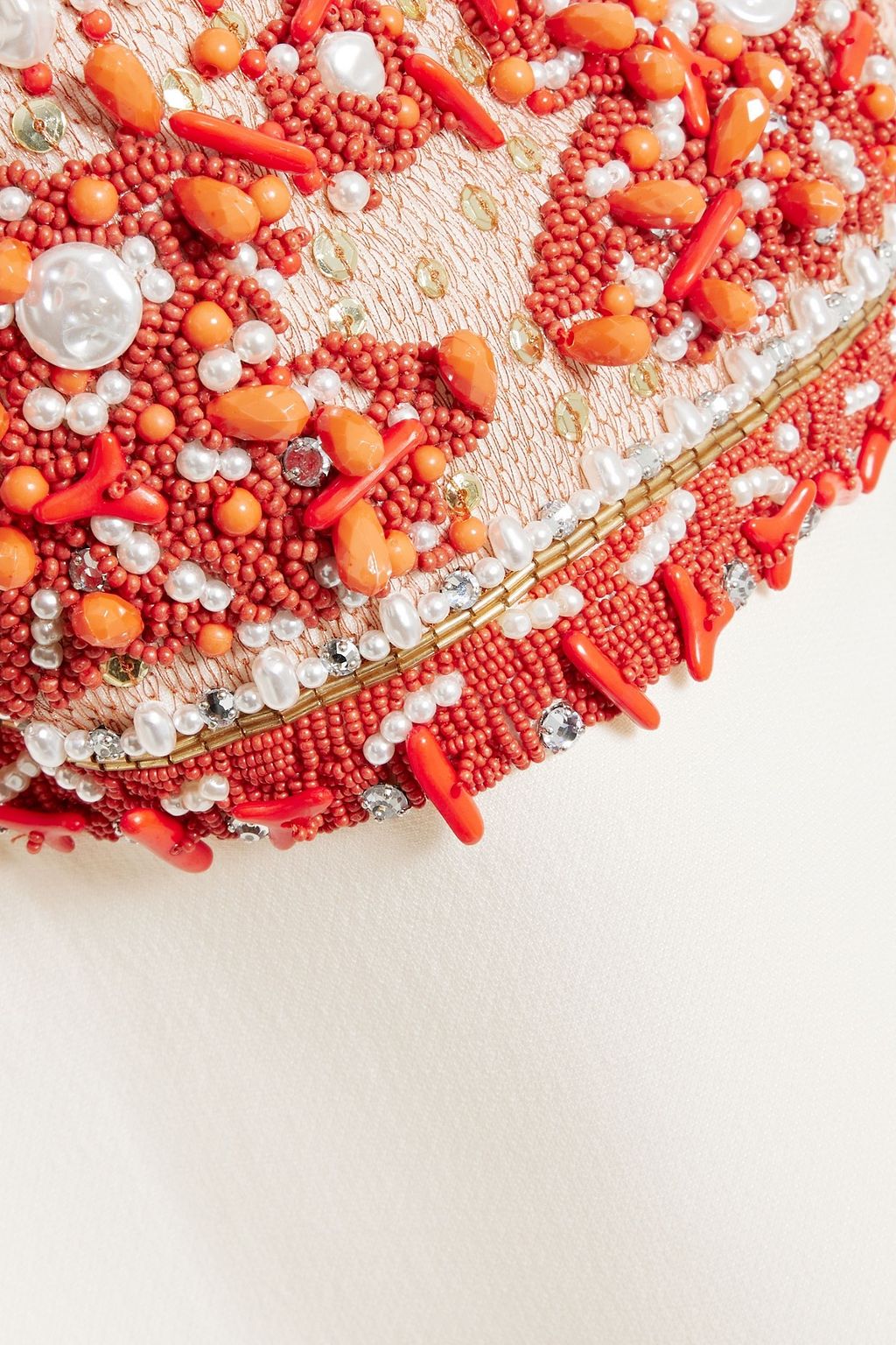 VALENTINO GARAVANI Embellished wool and silk-blend crepe mini dress