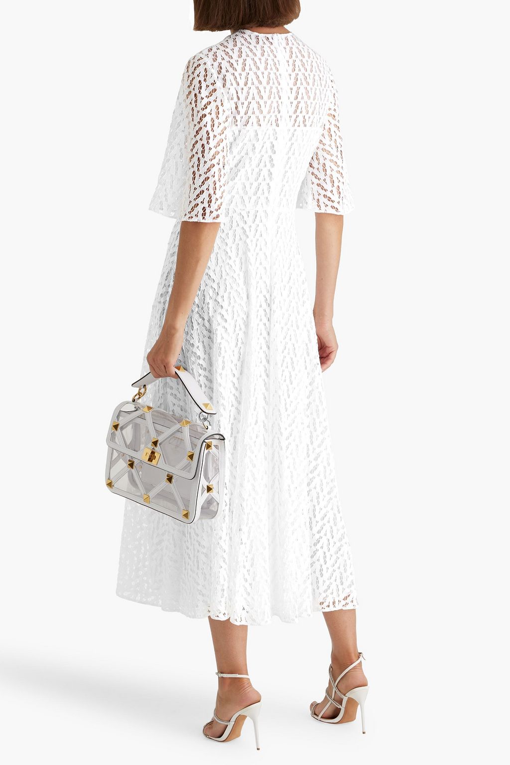 VALENTINO GARAVANI Corded lace midi dress