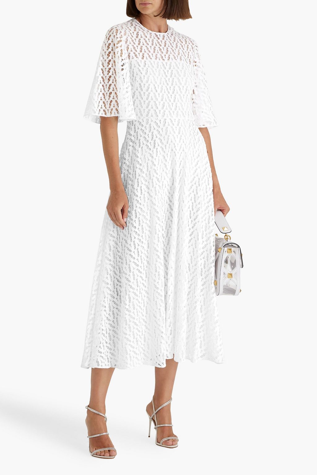 VALENTINO GARAVANI Corded lace midi dress