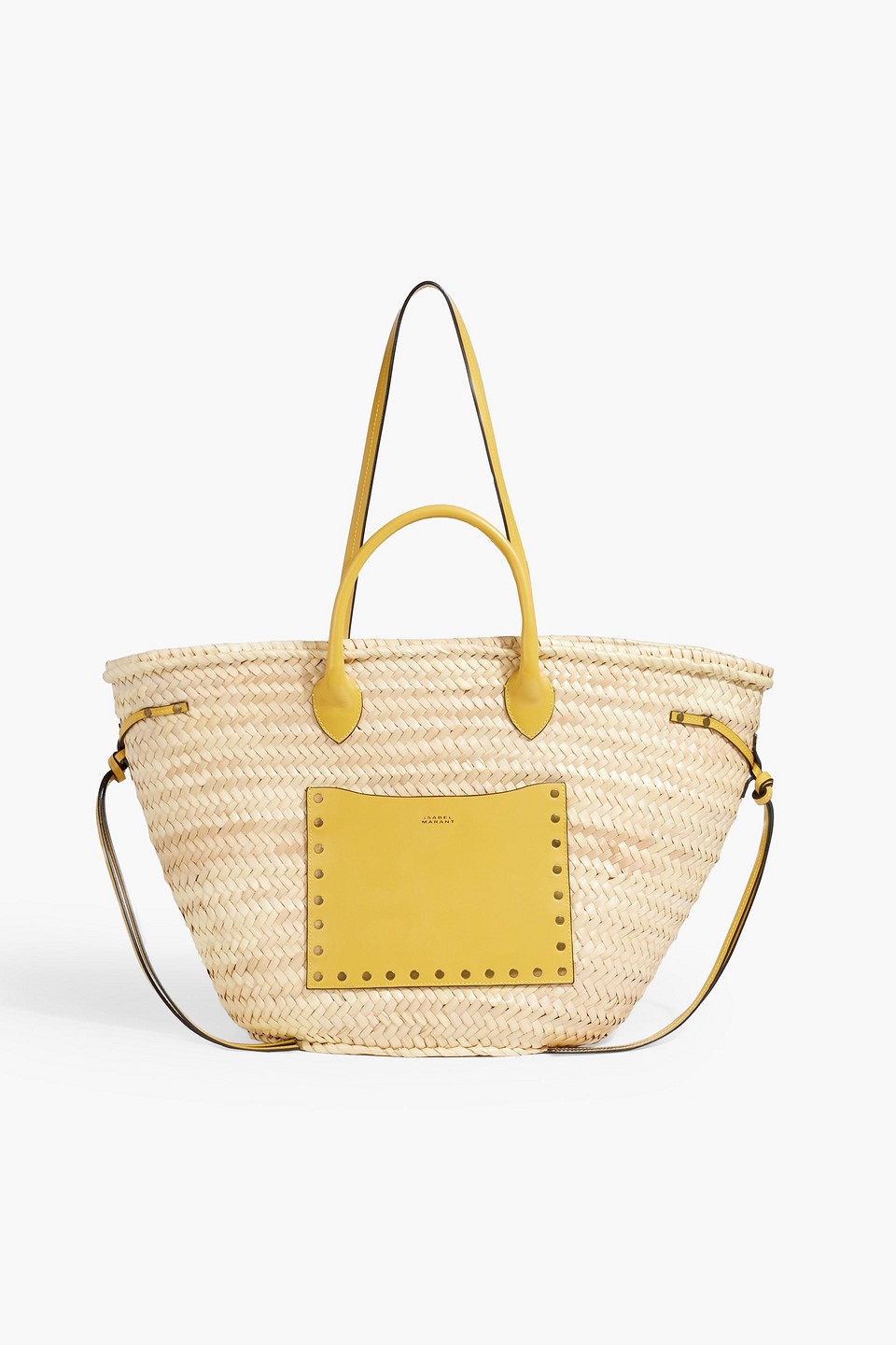 Isabel Marant Cadix Leather-trimmed Straw Tote