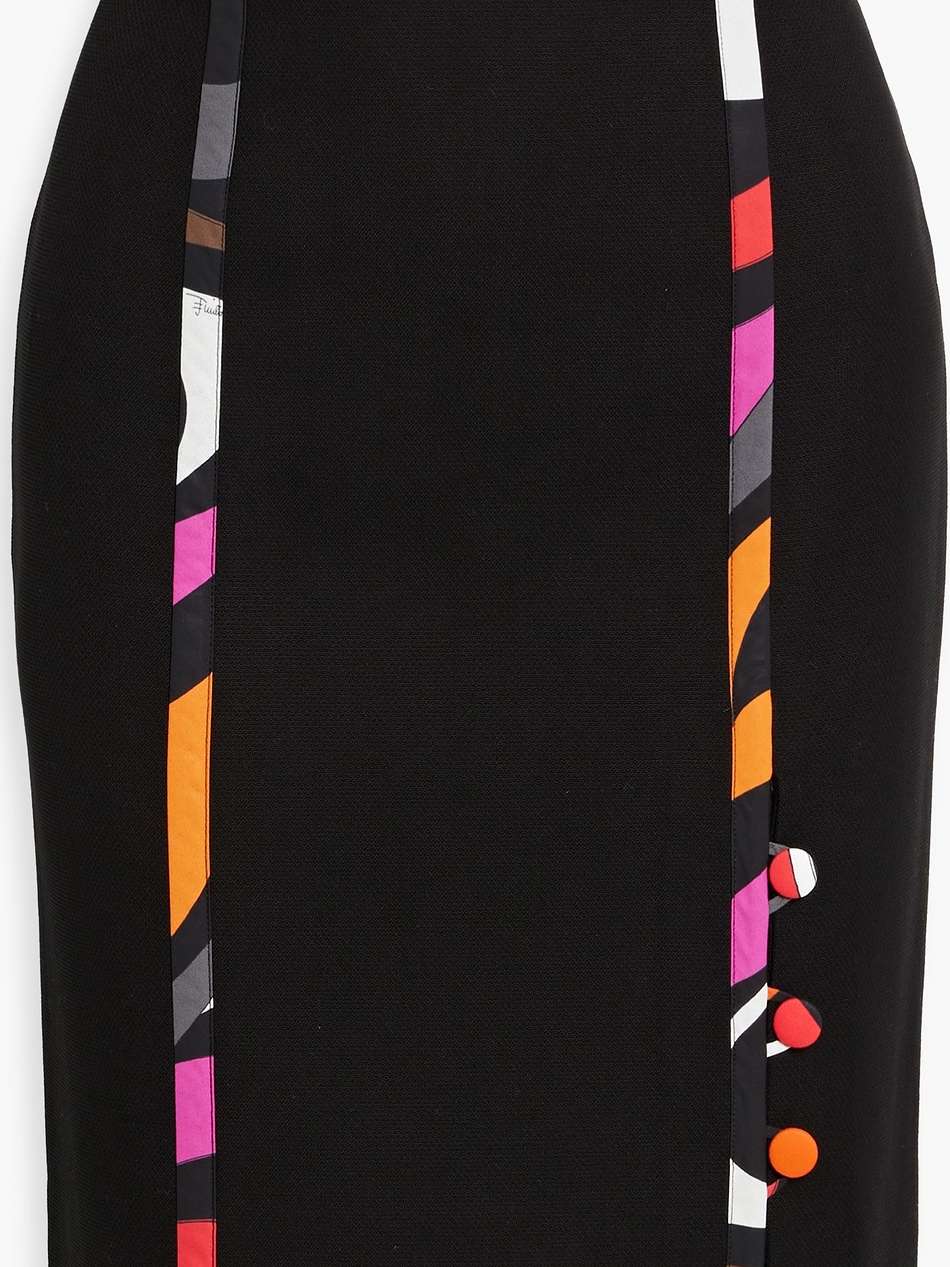 cotton-piqué mini skirt