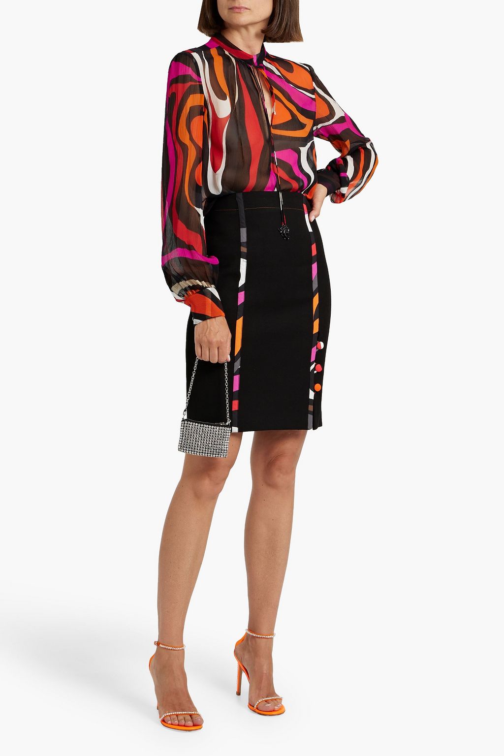 PUCCI تنورة قصيرة من قطن بيكيه