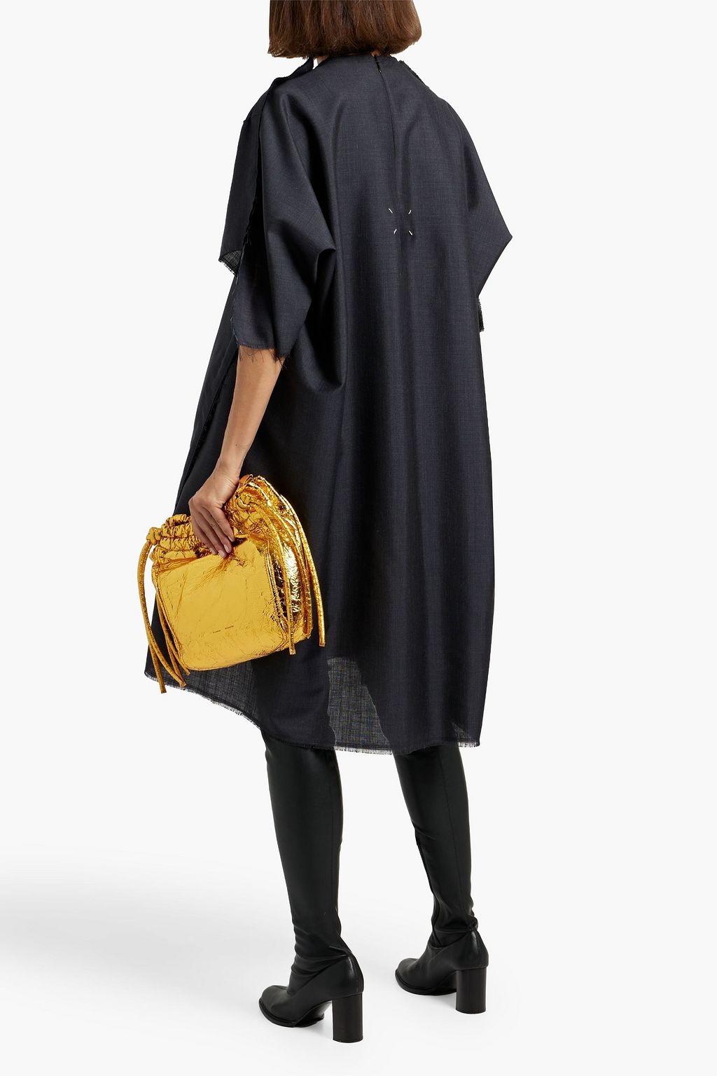 MAISON MARGIELA Draped mohair and wool-blend dress