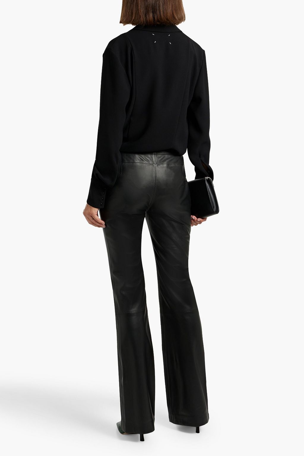 ALTUZARRA Leather bootcut pants