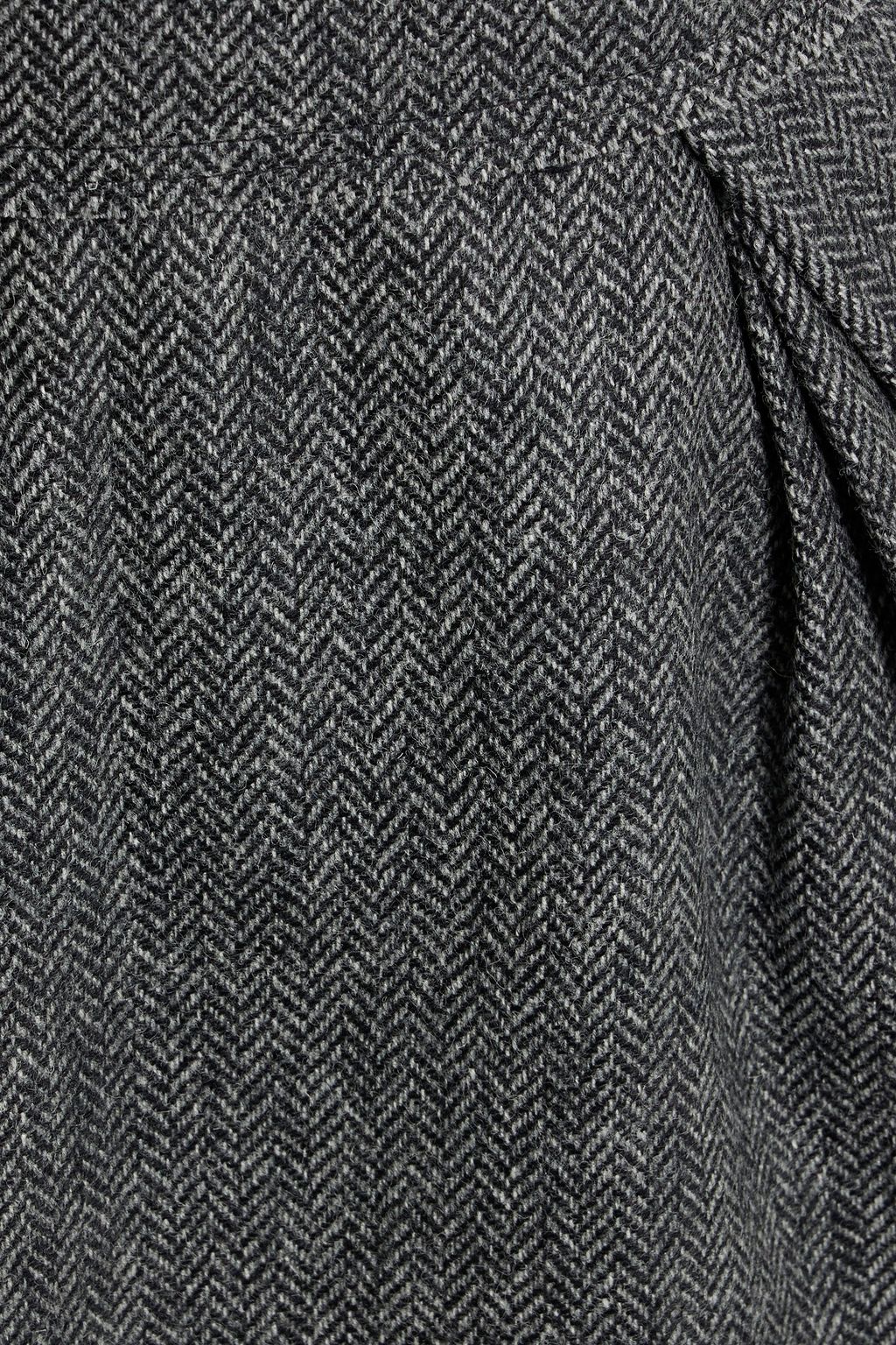 MAISON MARGIELA Herringbone wool-tweed midi skirt