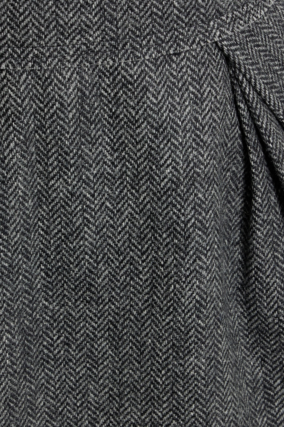 Maison Margiela Herringbone Wool-tweed Midi Skirt In Gray