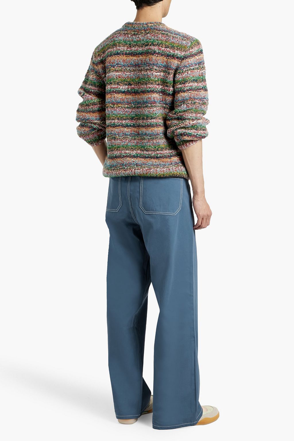 THE ELDER STATESMAN Chaos striped jacquard-knit sweater