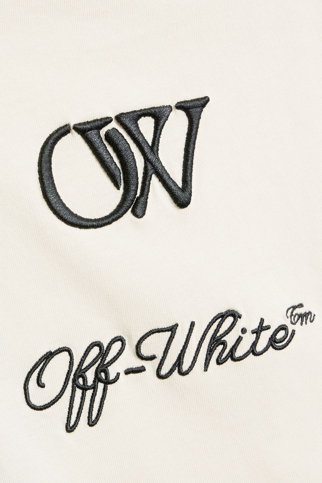 OFF-WHITE™ Logo-embroidered cotton-jersey T-shirt