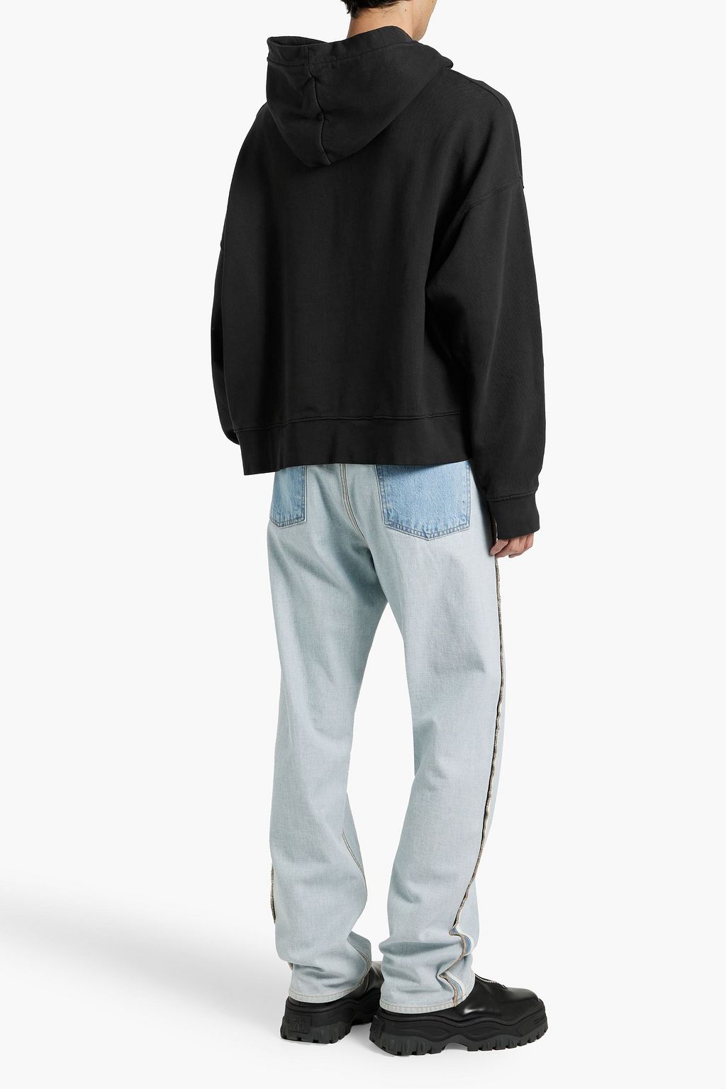 PALM ANGELS Logo-print cotton-jersey hoodie